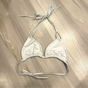 montce silver swimsuit top